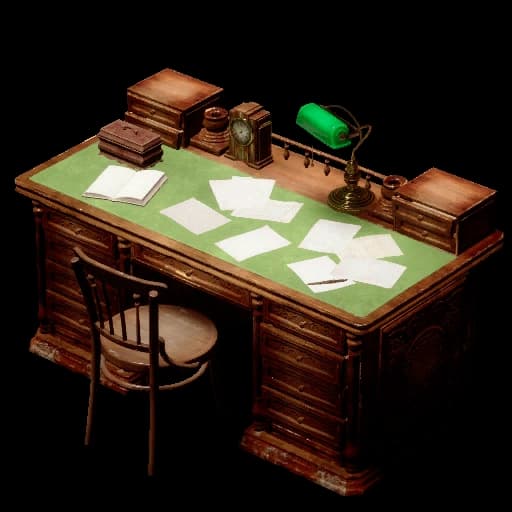 Antique Desk Set Palworld item database entry